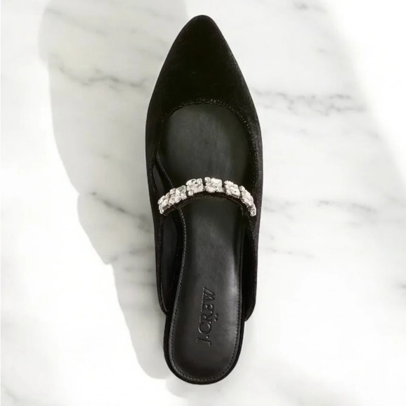 🆕J. Crew Velvet Rhinestone Mules - Picture 4 of 13